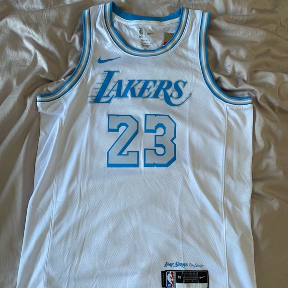 Nike NBA LA Lakers LeBron James "City Edition" Basketball Jersey Size Mens Large - Picture 2 of 7